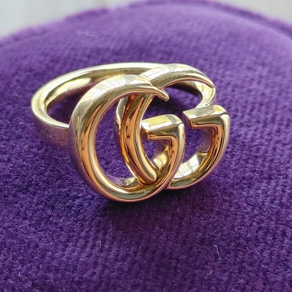 Gucci "GG" 18k gold ring size 6.5 - Picture 1 of 11